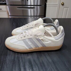 Adidas Samba OG Size 8 Men's Off White Grey Gum Aluminum Sneakers Shoes ID1448